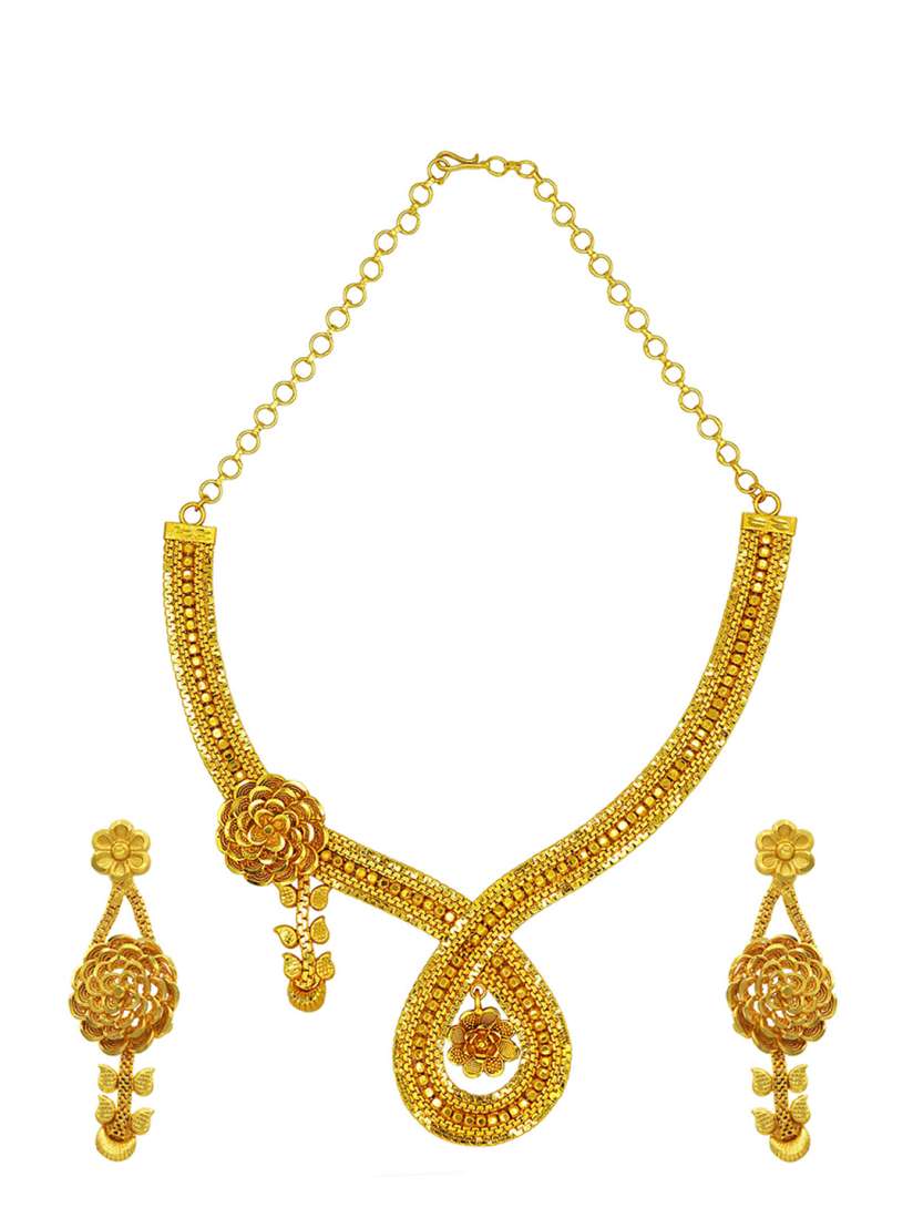 Buy ASMITTA JEWELLERY One Gram Gold Plated Floral Design Jewellery Set Jewellery Set for Women 14159786 Myntra