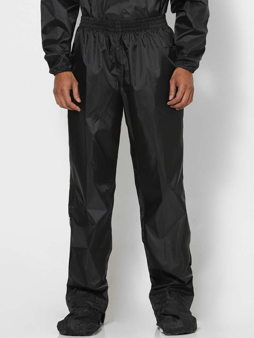 Buy Btwin By Decathlon Men Black Cycling Rain Trousers With In Built Waterproof Shoe Cover Trousers for Men 14179290 Myntra