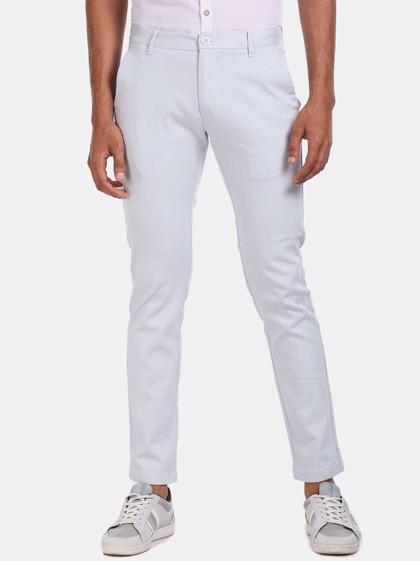 Buy Ruggers Men Blue Regular Fit Solid Regular Trousers Trousers for Men 14184800 Myntra