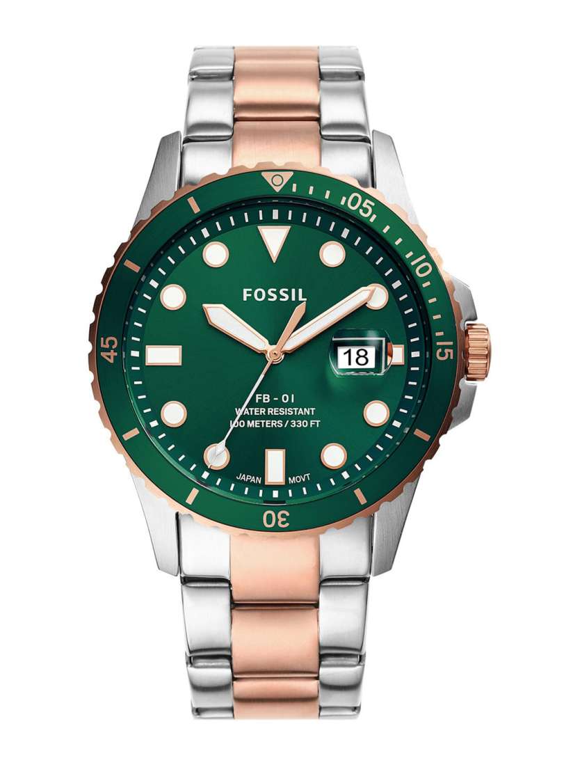 Green fossil watch men's 2025