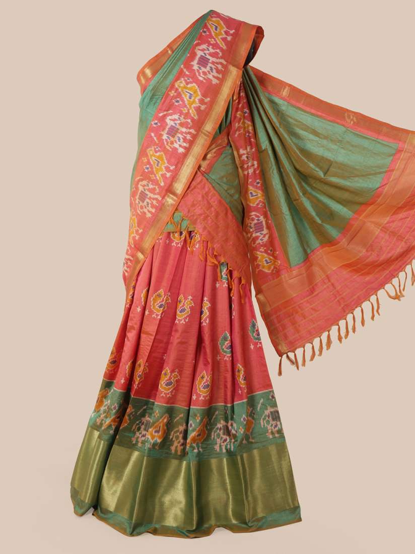 Buy Pothys Multicoloured Art Silk Printed Pochampally Traditional Saree Sarees for Women 14206456 Myntra