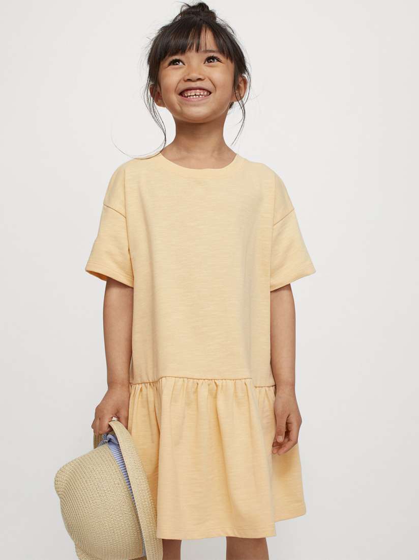 Yellow t shirt dress h&m cheap