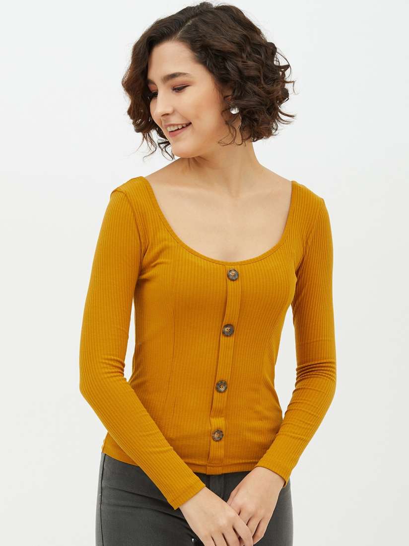 Harpa mustard yellow top shop