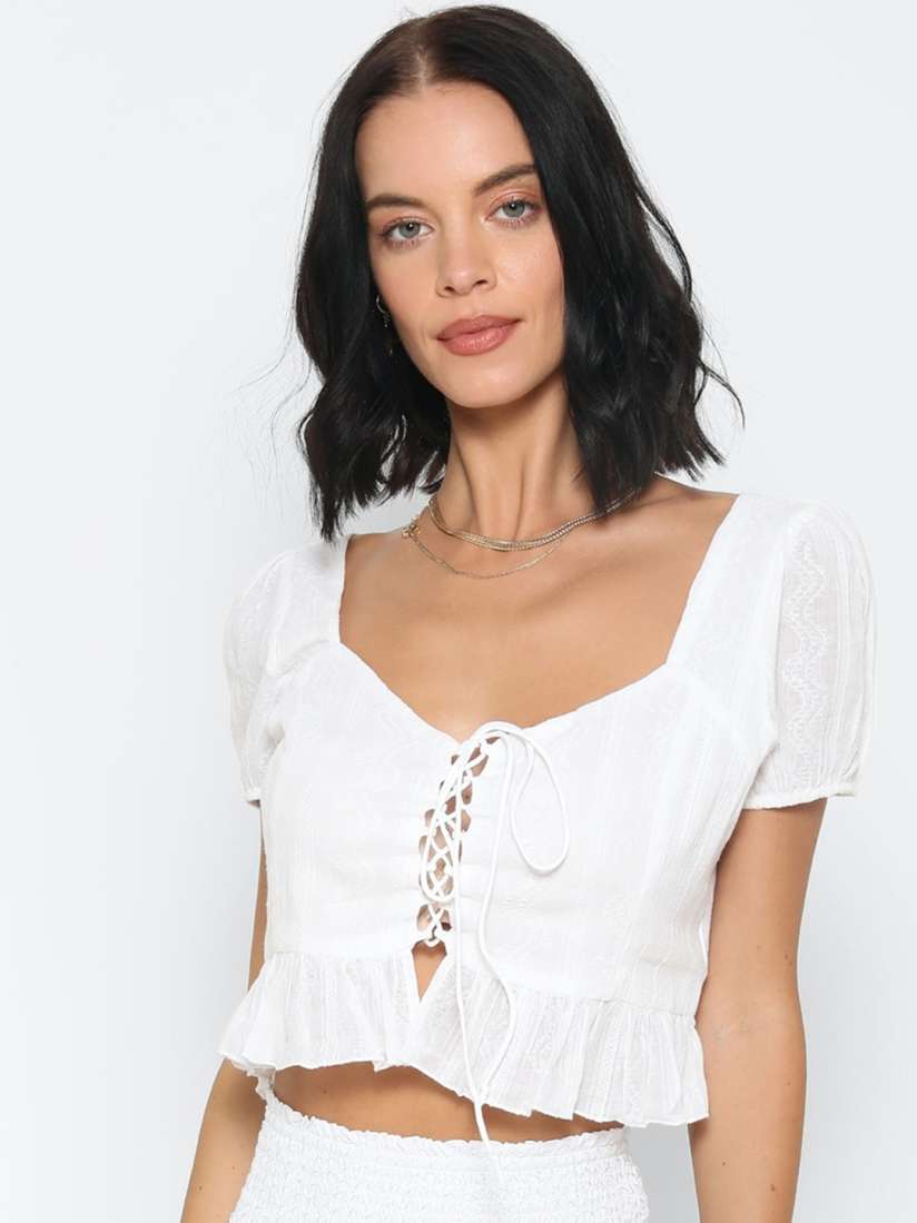 White peplum top forever 21 2025