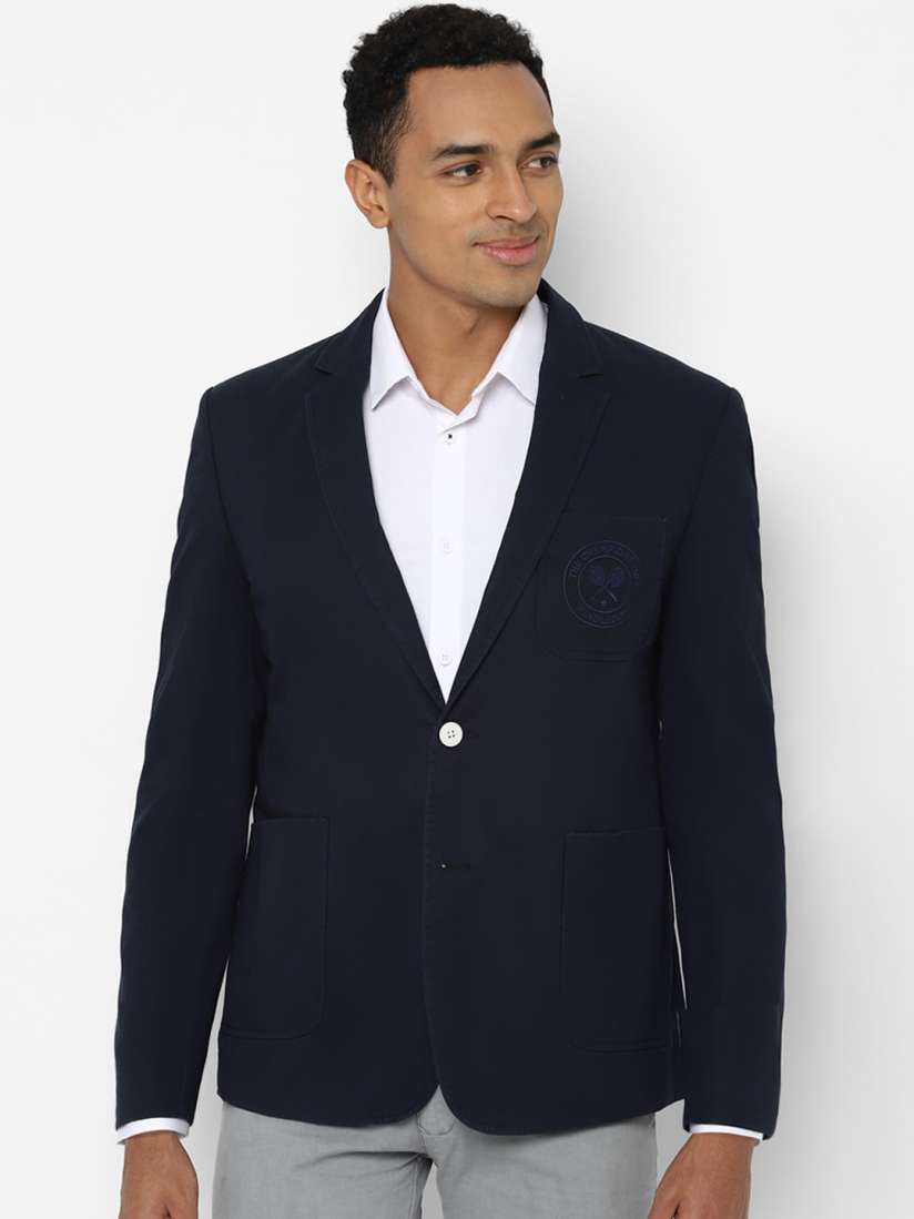 Buy Solly Sport Men Navy Blue Solid Single Breasted Wimbledon Blazer Blazers for Men 14022722 Myntra