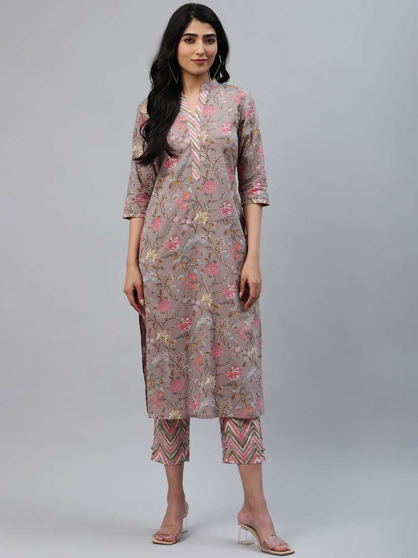 Buy Libas Women Multicoloured Printed Kurta with Trousers Kurta Sets for Women 14047386 Myntra
