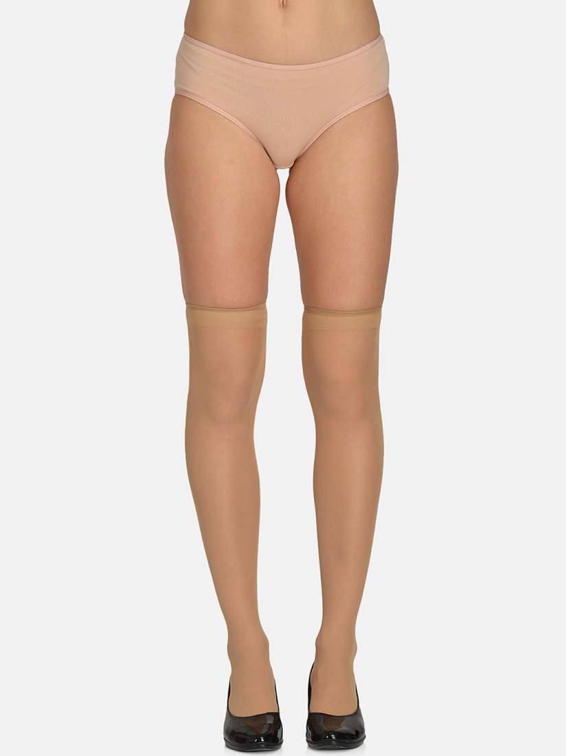 Beige solid stockings store