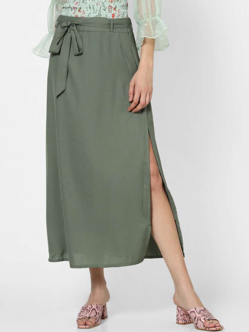 Khaki skirt forever 21 top