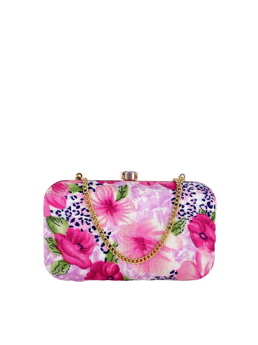 Pink and green clutch shop
