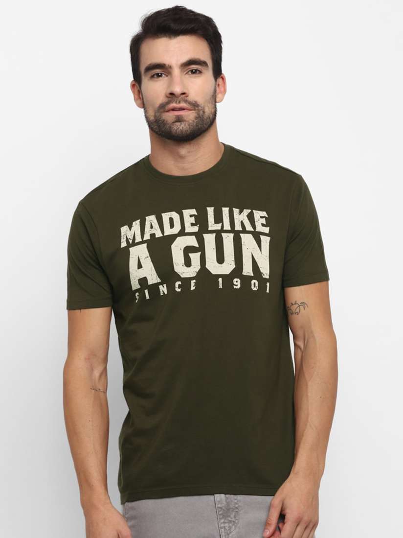 Buy Royal Enfield Men Olive Green Printed Round Neck T shirt Tshirts for Men 14319438 Myntra