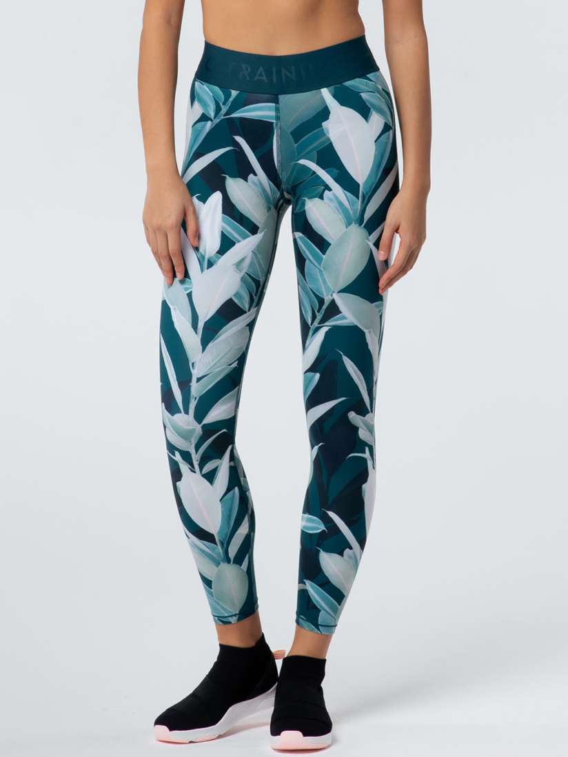 Buy Domyos By Decathlon Women Turquoise Blue Printed High Waisted Fitness Leggings Leggings for Women 14327110 Myntra