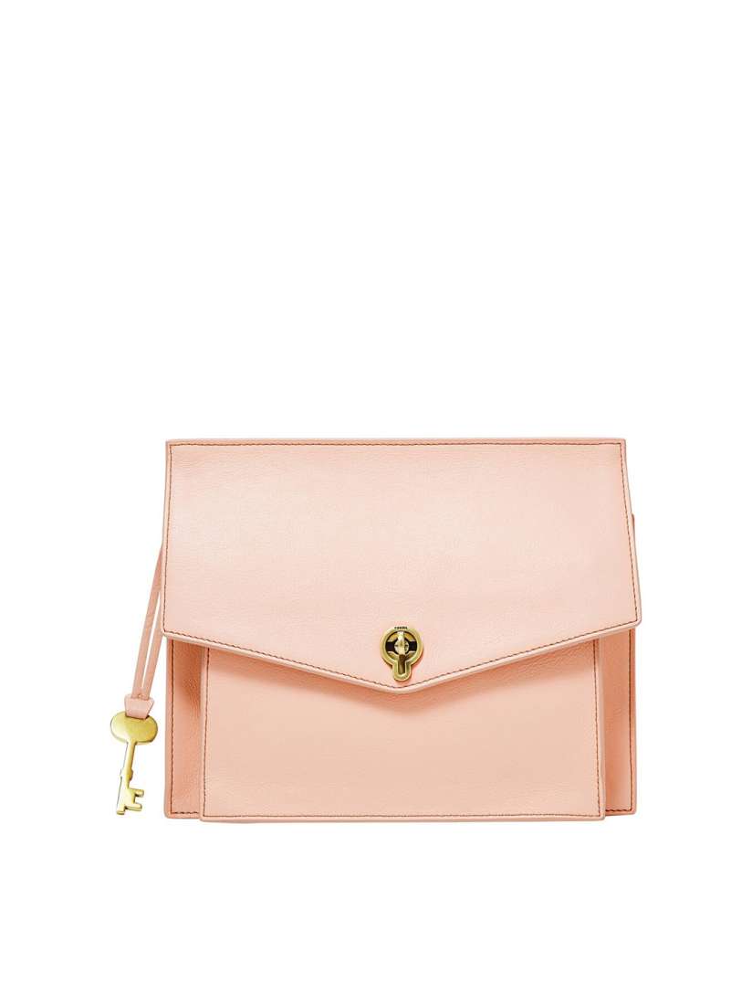 Buy Fossil Pink Textured Stevie Leather Crossbody Bag Handbags for Women 14368762 Myntra