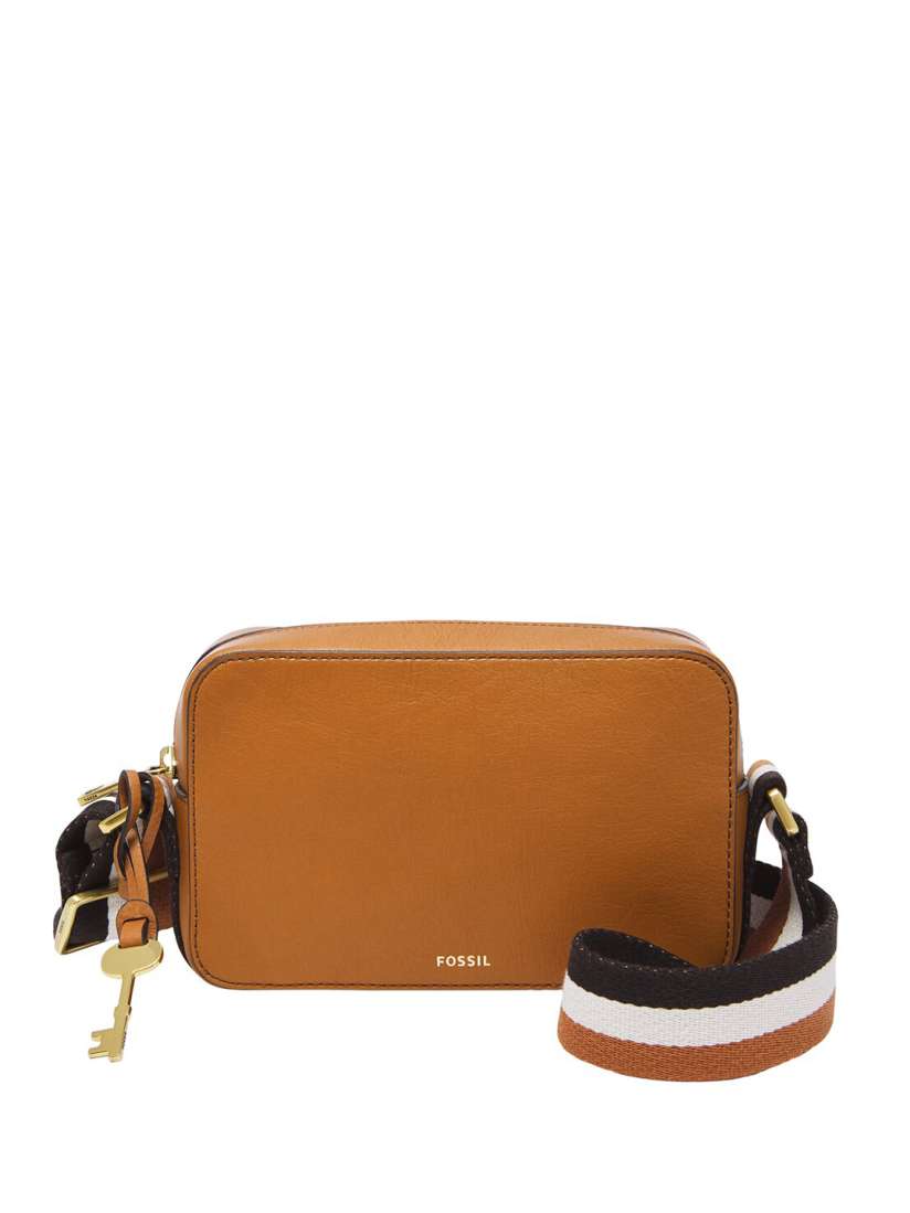 Buy Fossil Brown Solid Leather Sling Bag Handbags for Women 14368788 Myntra