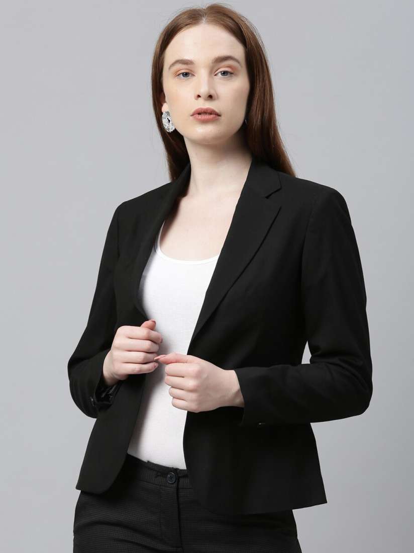 Formal black blazers for ladies shop