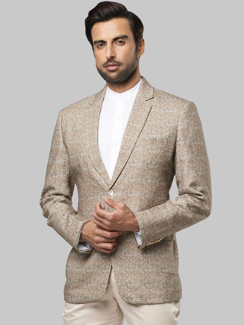 Raymond printed blazer discount