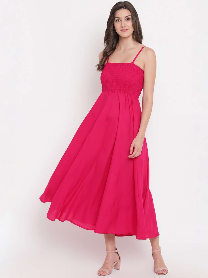 Buy Aawari Women Pink Solid Gown Dress Dresses for Women 14231932 Myntra