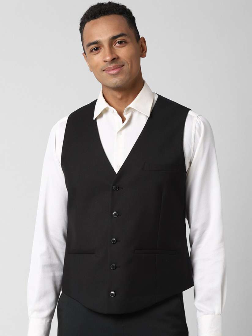 Buy Peter England Men Black Solid Waistcoat Waistcoat for Men 14230598 Myntra