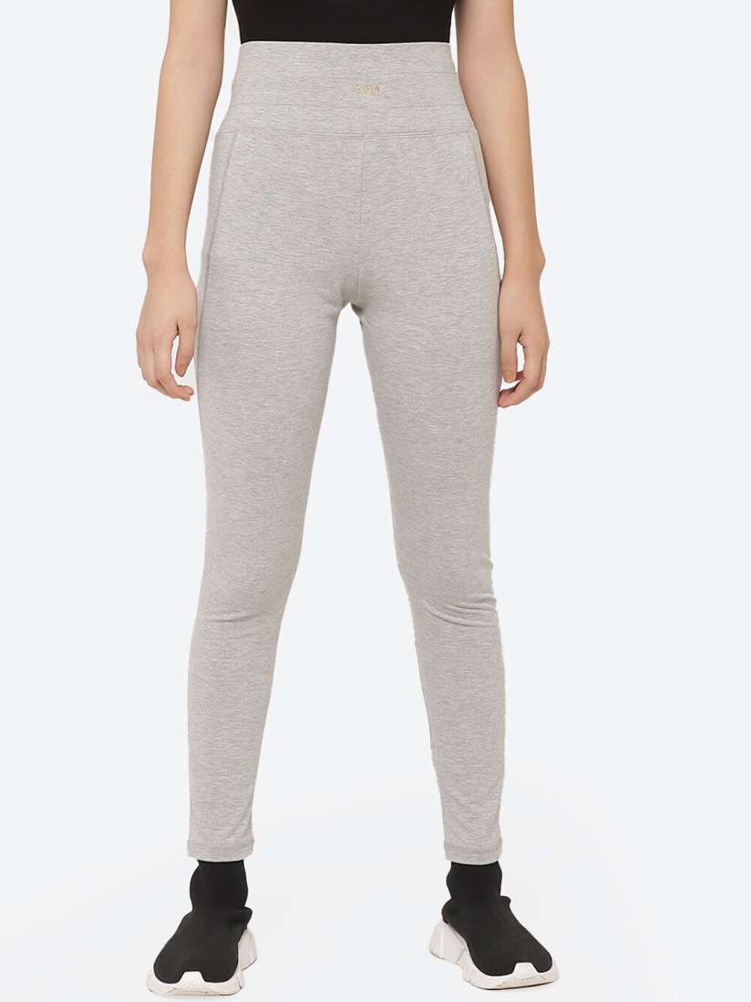 Buy Biba Women Grey Solid Ankle Length Leggings Leggings for Women 14253676 Myntra