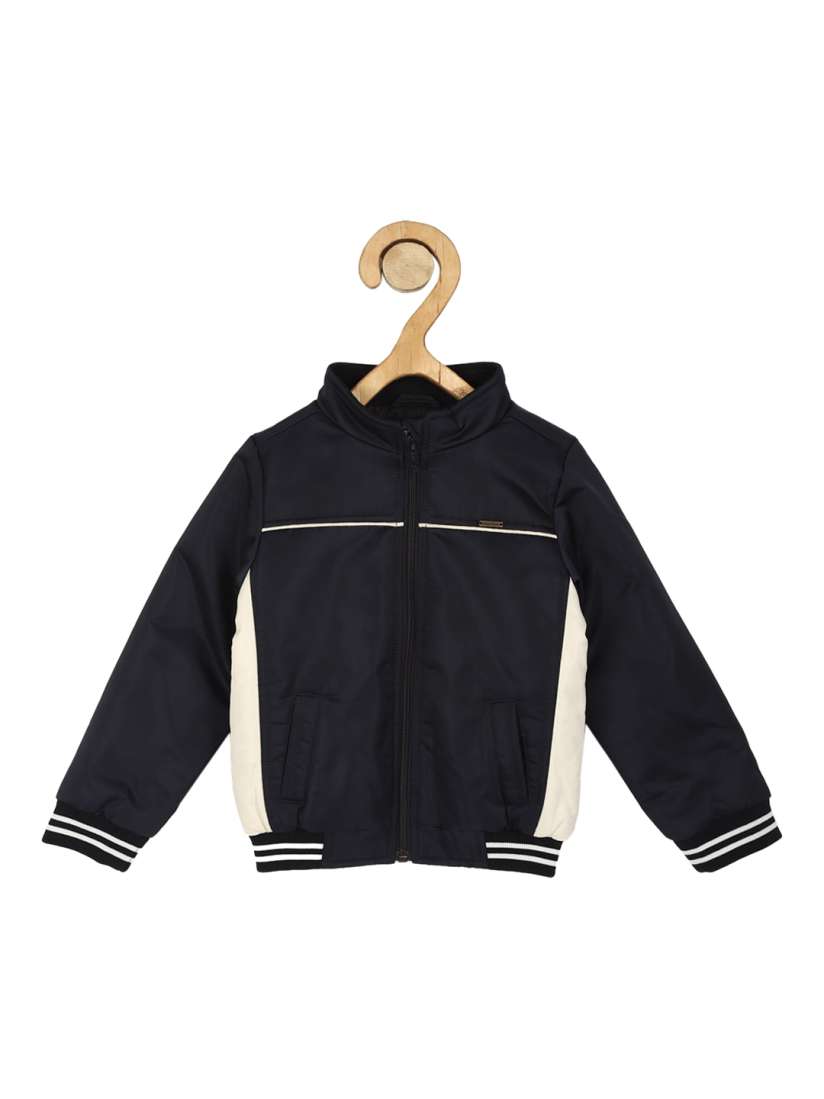Buy Allen Solly Junior Boys Black Beige Colourblocked Windcheater Bomber Jacket Jackets for Boys 14265932 Myntra