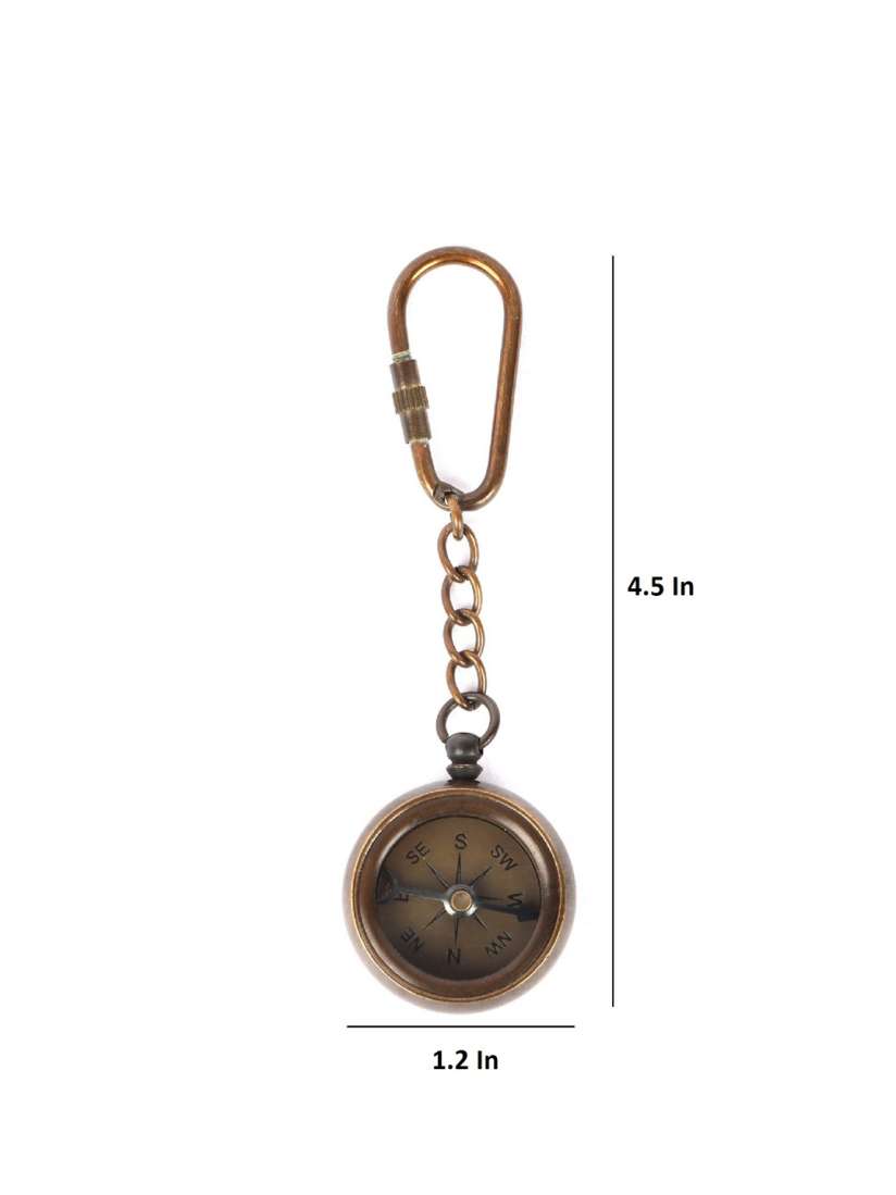 Buy EXIM DECOR Rust Antique Brass Pocket Compass Keychain Key chain for Unisex 14511352 Myntra