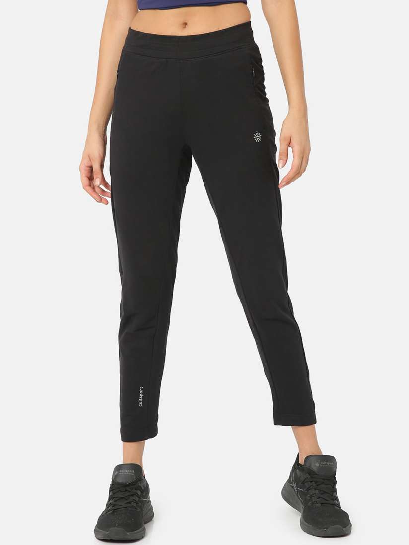Buy CULT Women Black Solid Supersoft Yoga Pants Track Pants for Women 14514370 Myntra