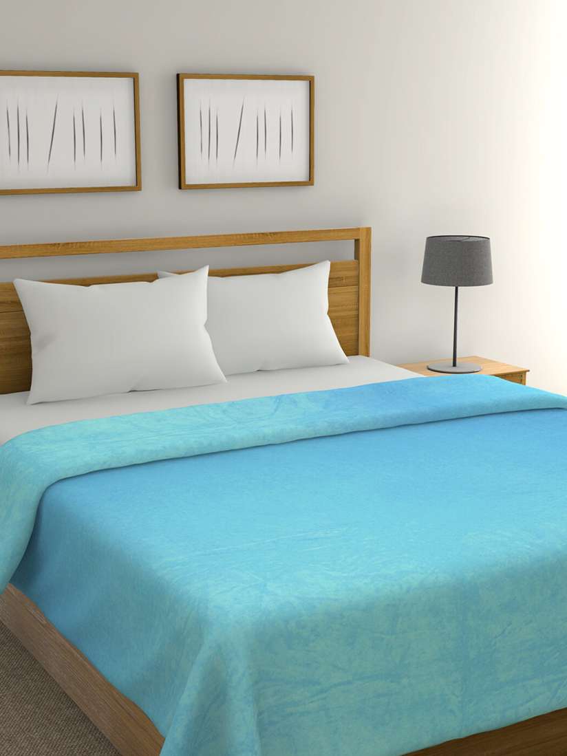 Buy Raymond Home Turquoise Blue AC Room 270 GSM Double Bed Blanket Blankets Quilts and Dohars for Unisex 14537810 Myntra