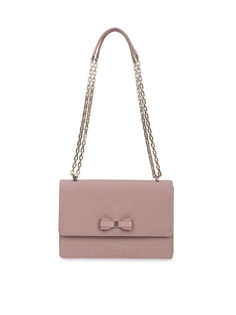 Buy Ted Baker Pink Textured Leather Structured Shoulder Bag with Bow Detail Handbags for Women 14539248 Myntra