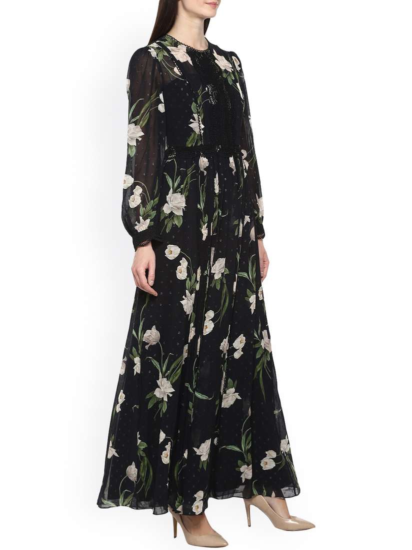 Buy Ted Baker Black Maxi Dress - Dresses for Women 14541416 | Myntra