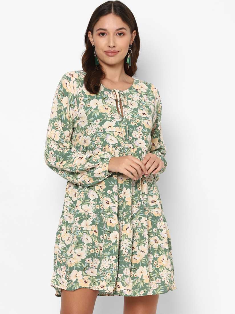 American eagle green floral dress shop