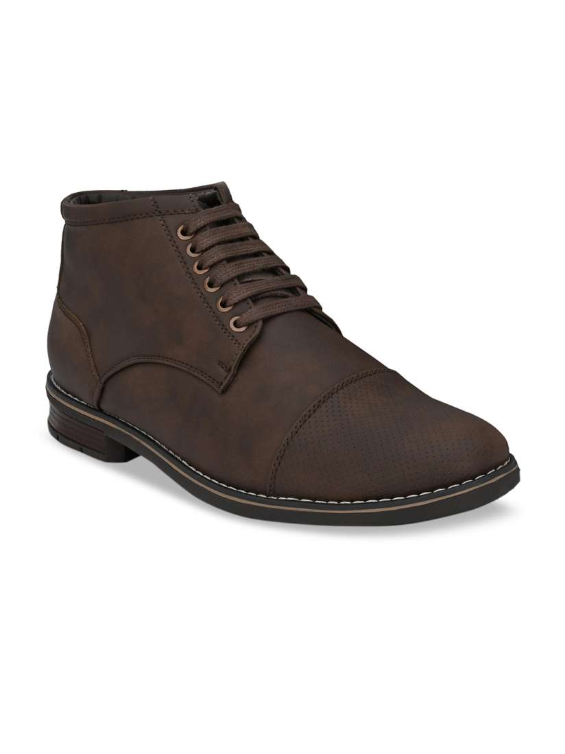 Buy Roadster Men Brown Flat High Neck Boots Casual Shoes for Men 14567644 Myntra
