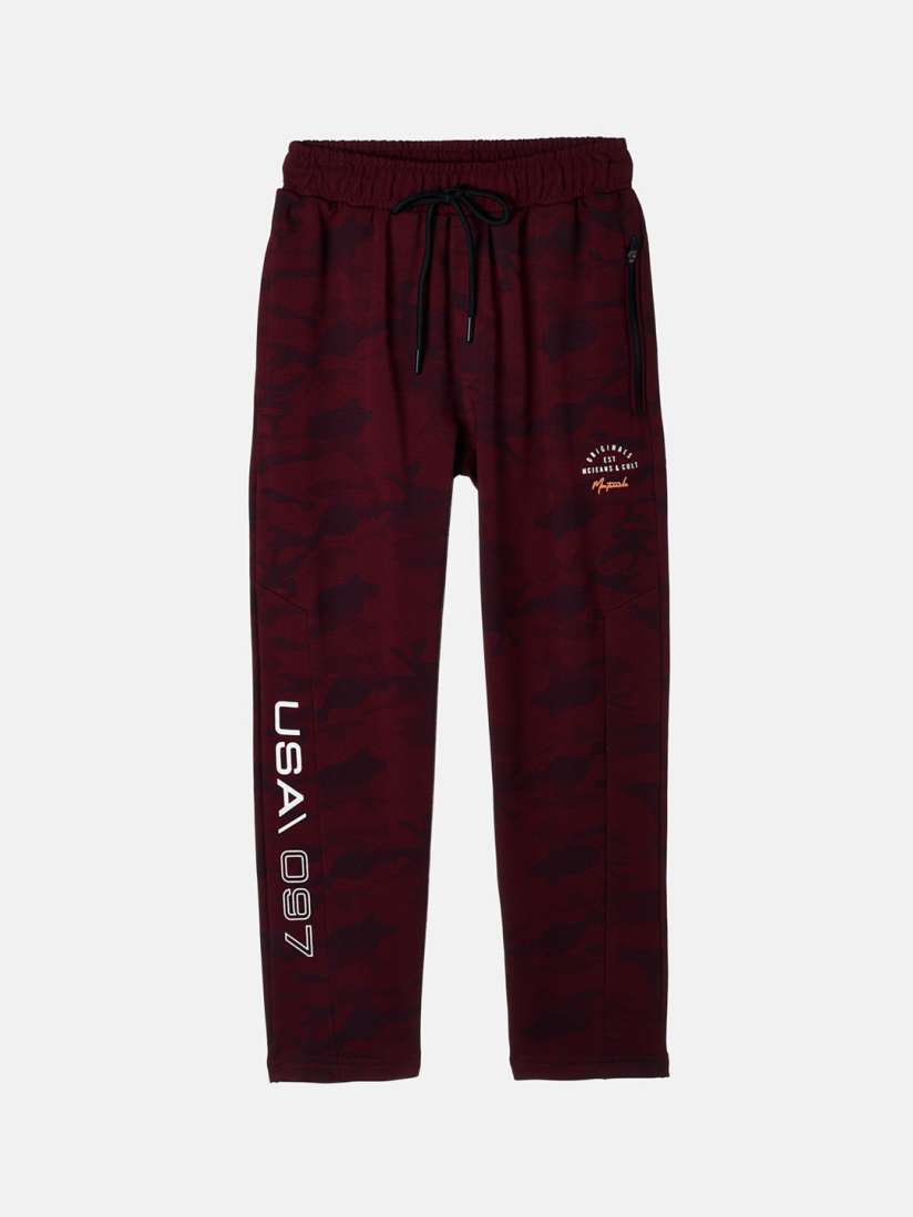 Buy Monte Carlo Boys Maroon Camouflage Printed Track Pants Track Pants for Boys 14575968 Myntra