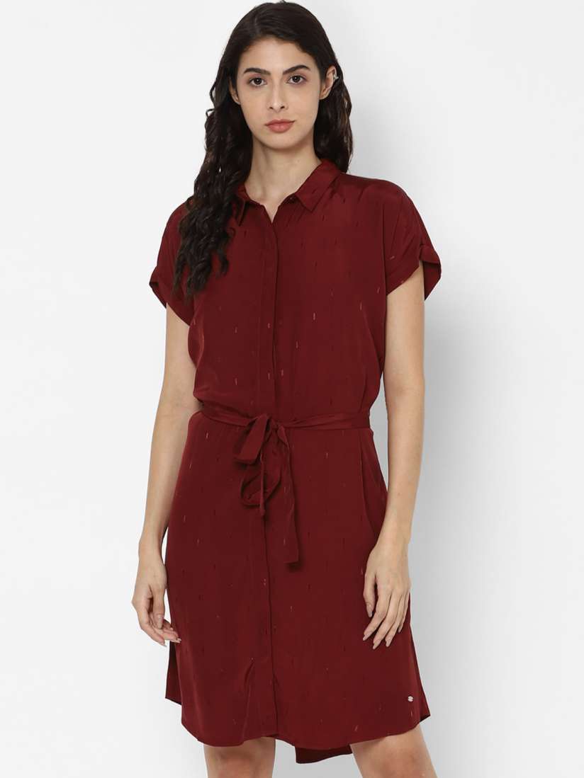 Maroon dress myntra outlet