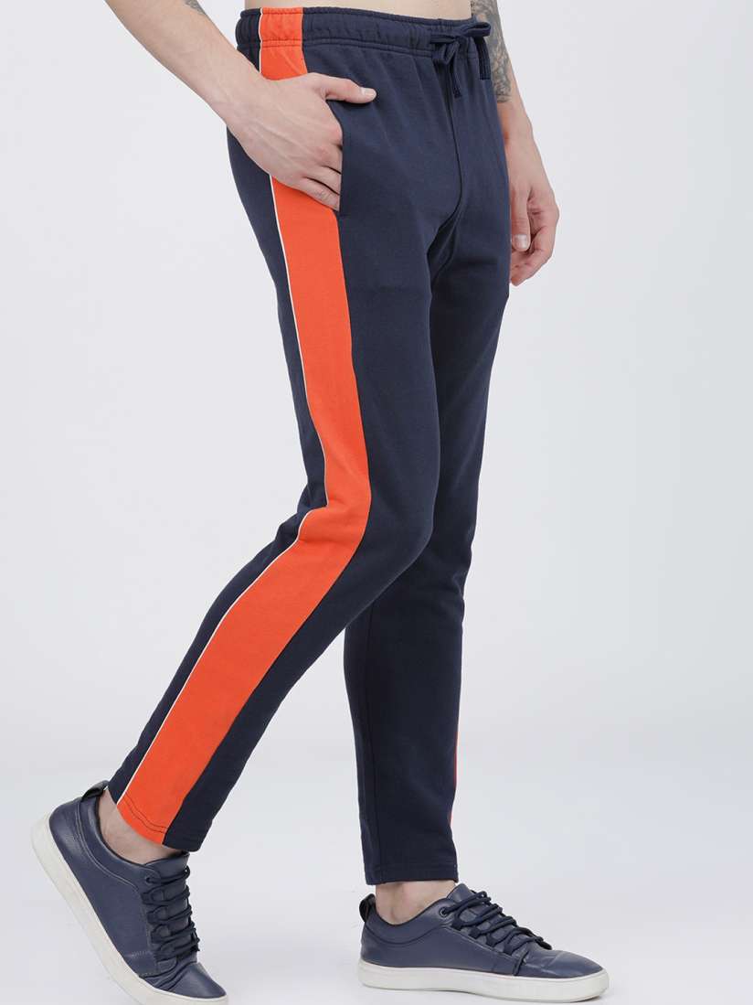 Blue and orange track pants 2025