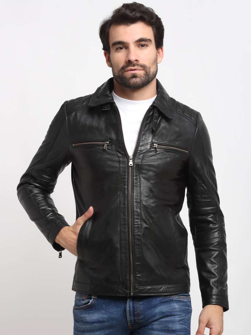 Teakwood leather jackets myntra sales