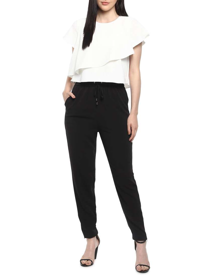 Buy Ted Baker Womens White Black Colourblocked Jumpsuit Co Ords for Women 14581196 Myntra
