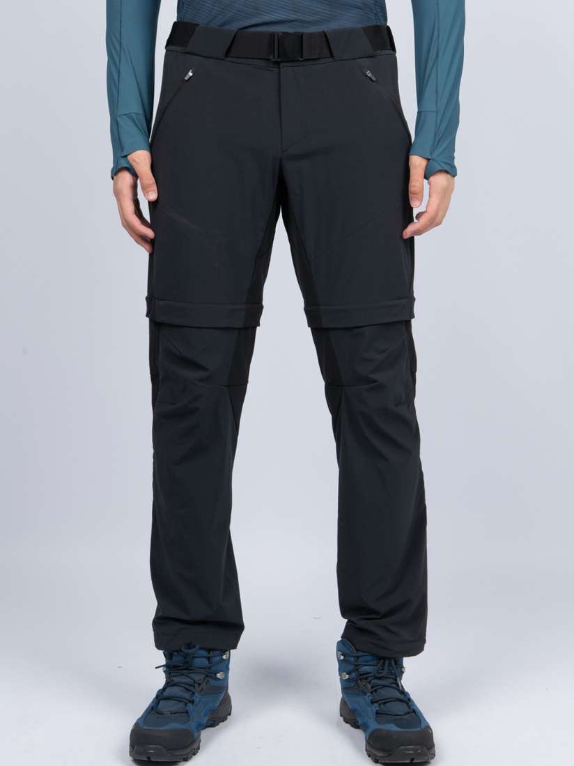 Buy Quechua By Decathlon Men Black Charcoal Grey Convertible Hiking Cargos cum Shorts Belt Trousers for Men 14620788 Myntra
