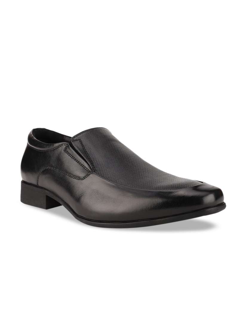 Buy Hush Puppies Men Black Solid Leather Formal Slip Ons Formal Shoes for Men 14617036 Myntra