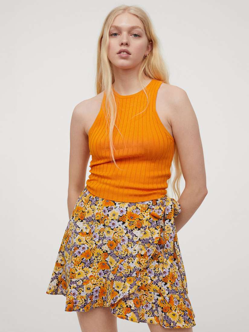 Yellow skirt h&m cheap