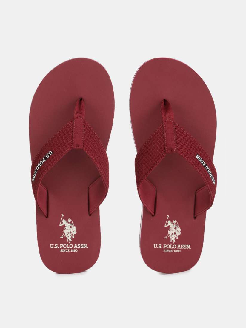 Buy U S Polo Assn Men Maroon White Thong Flip Flops Flip Flops for Men 14652944 Myntra