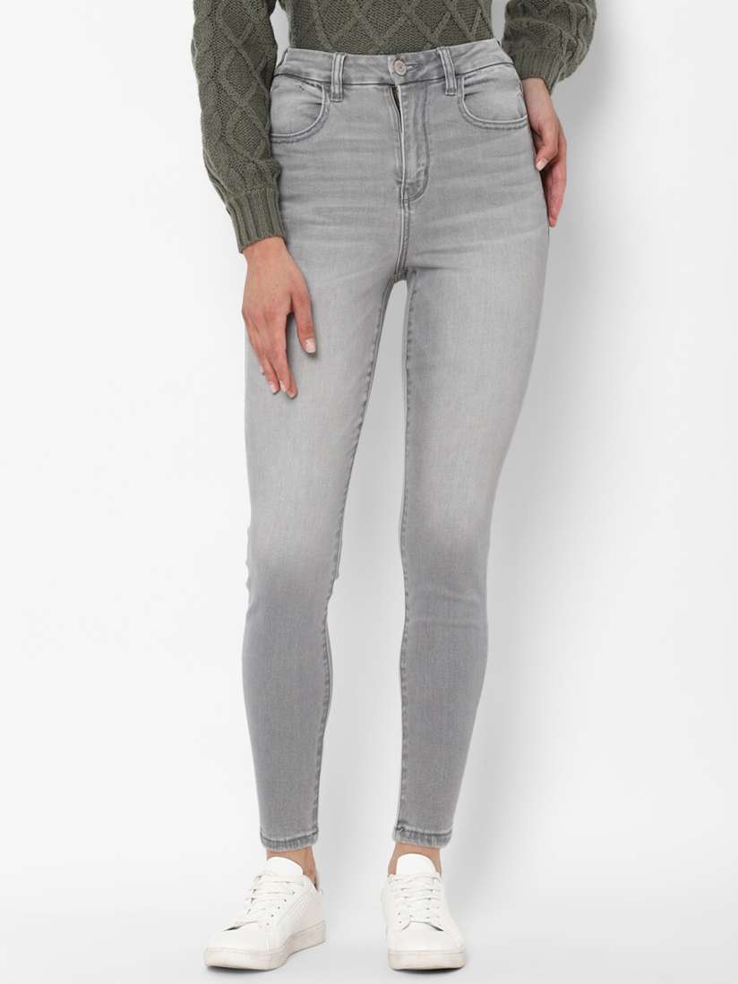 Buy AMERICAN EAGLE OUTFITTERS Women Grey High Waisted Skinny Fit Jeans Jeggings for Women 14671336 Myntra