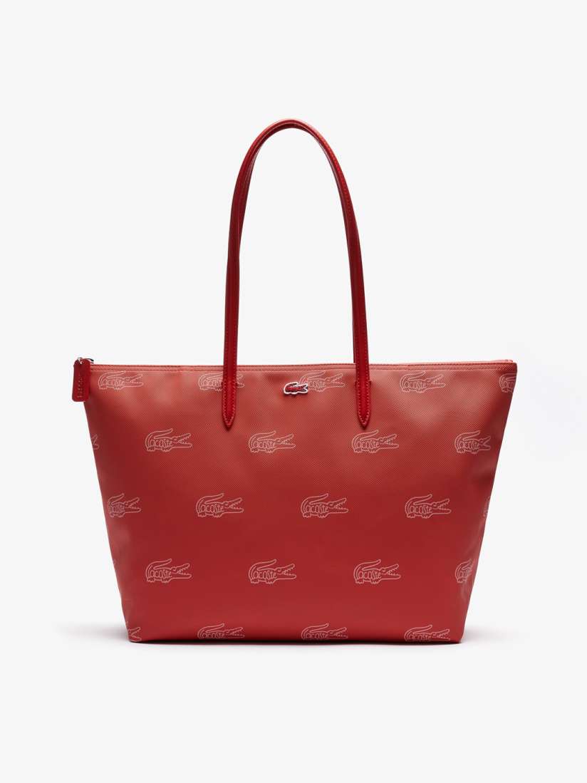 Lacoste red tote bag store