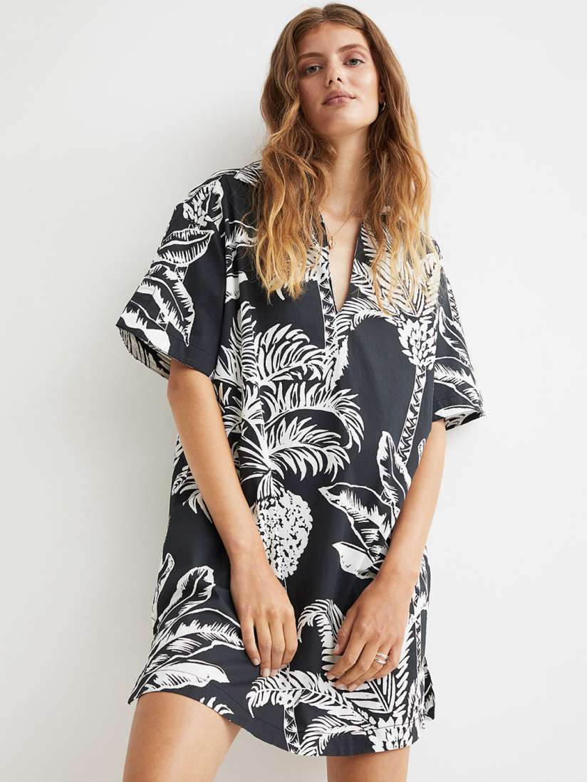 Cotton twill dress h&m top