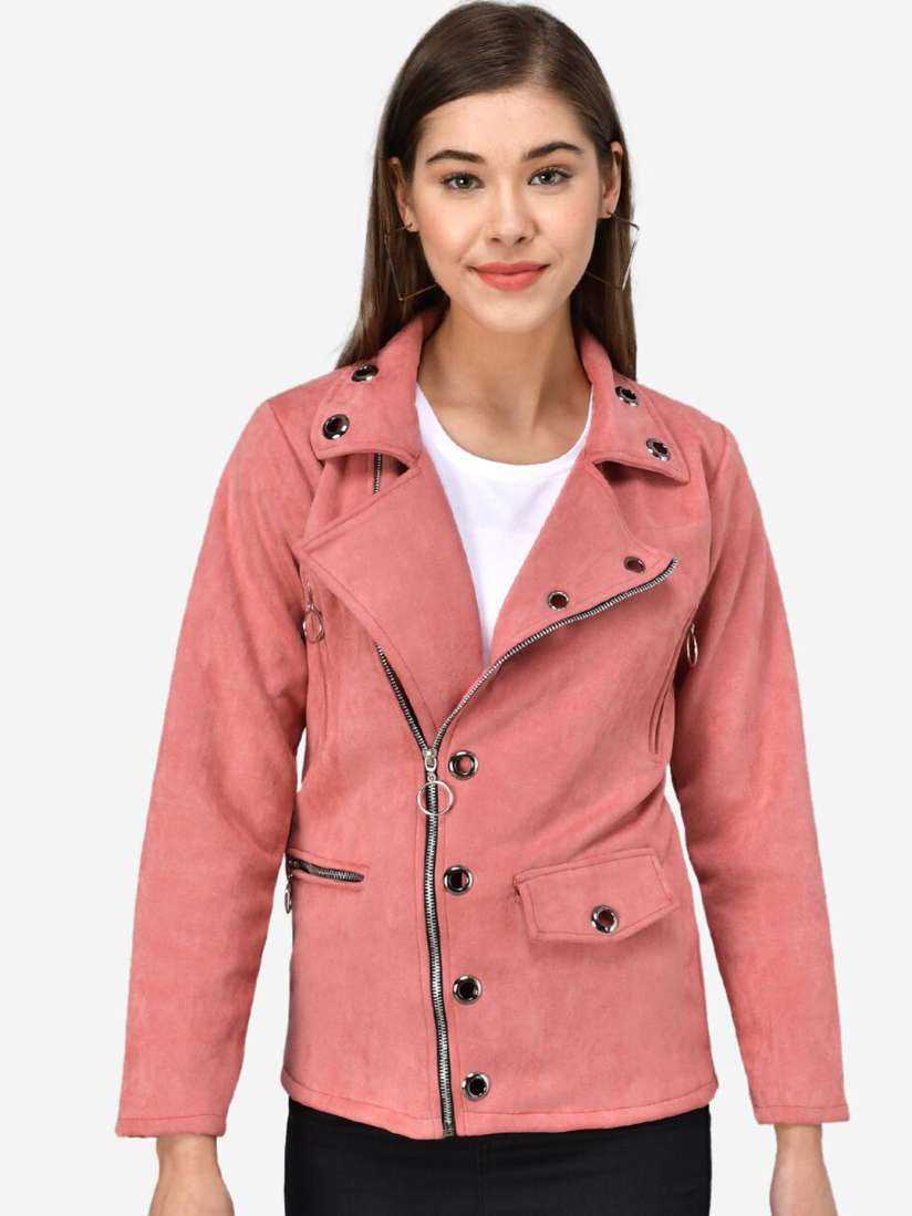 Buy Darzi Women Pink Longline Denim Jacket with Embroidered Jackets for Women 14460676 Myntra