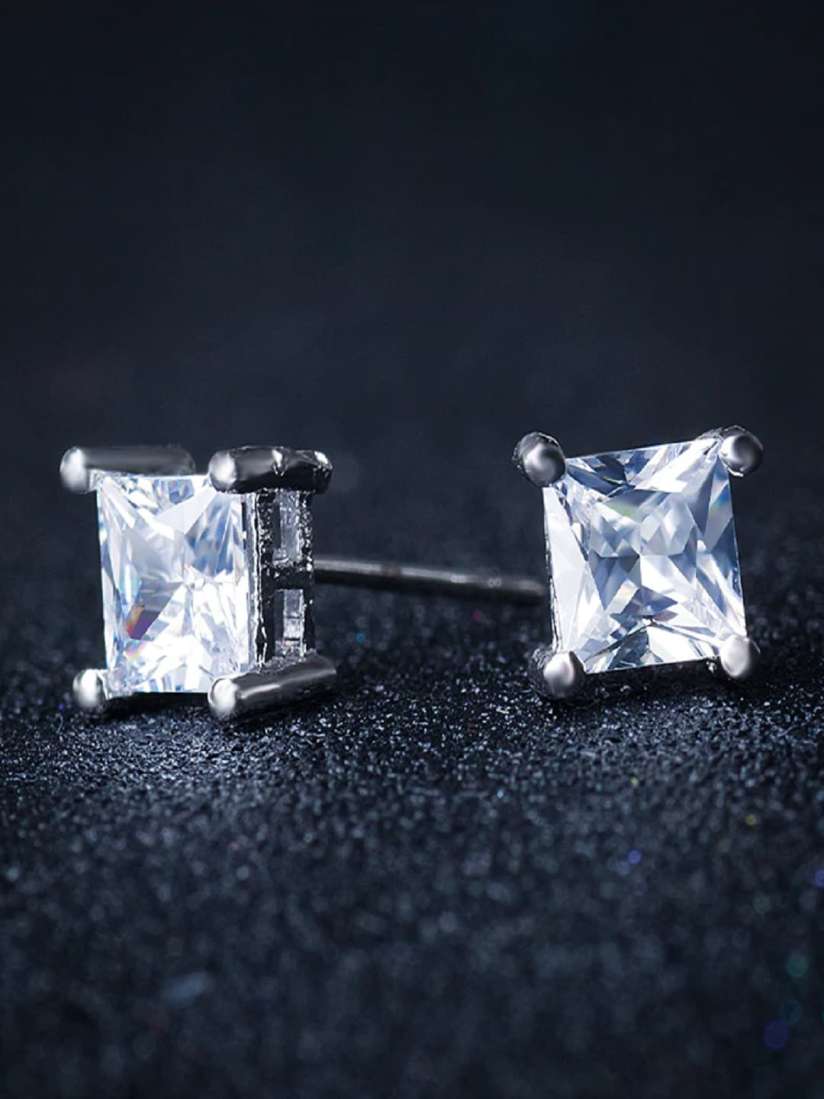 Square boy earrings top