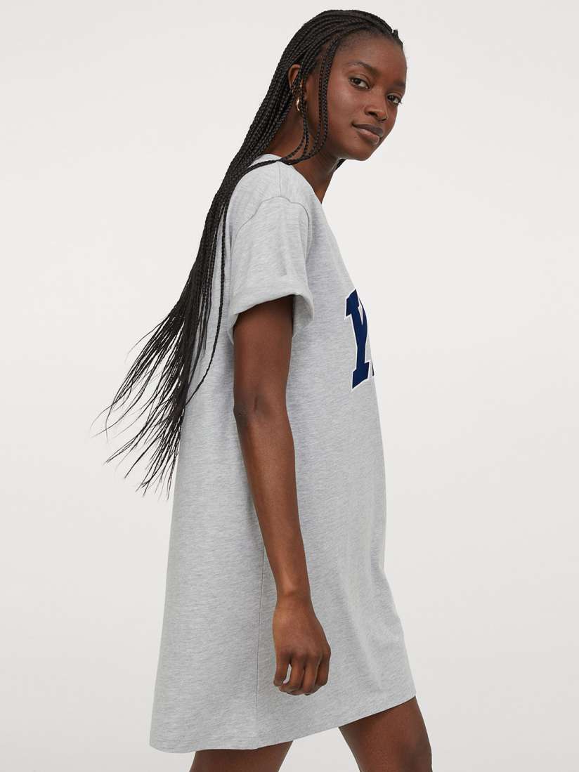 Grey t shirt dresses store