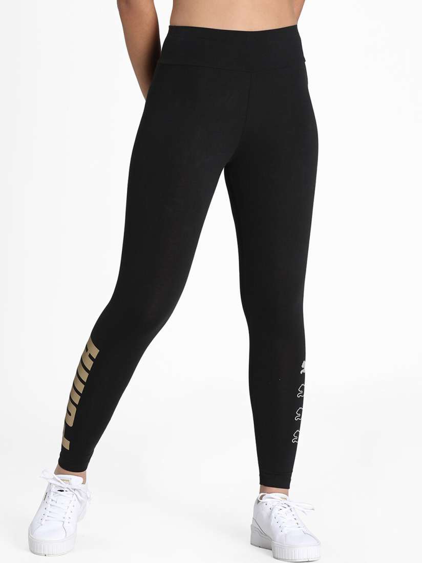 Buy Puma Women Black Brand Logo Printed Rebel Leggings Tights for Women 14488266 Myntra