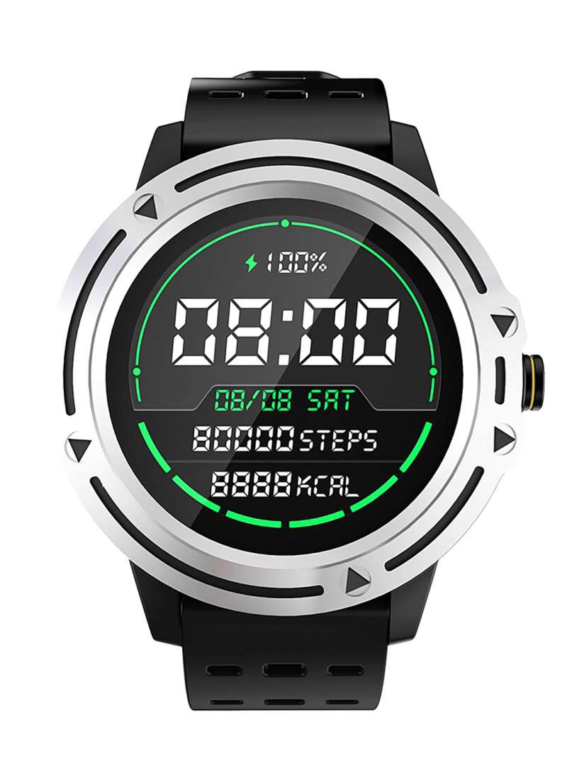 Buy OPTA Unisex Silver Toned Black Round Bluetooth Fitness Smart Watch OPTA SB 163 Smart Watches for Unisex 14721194 Myntra