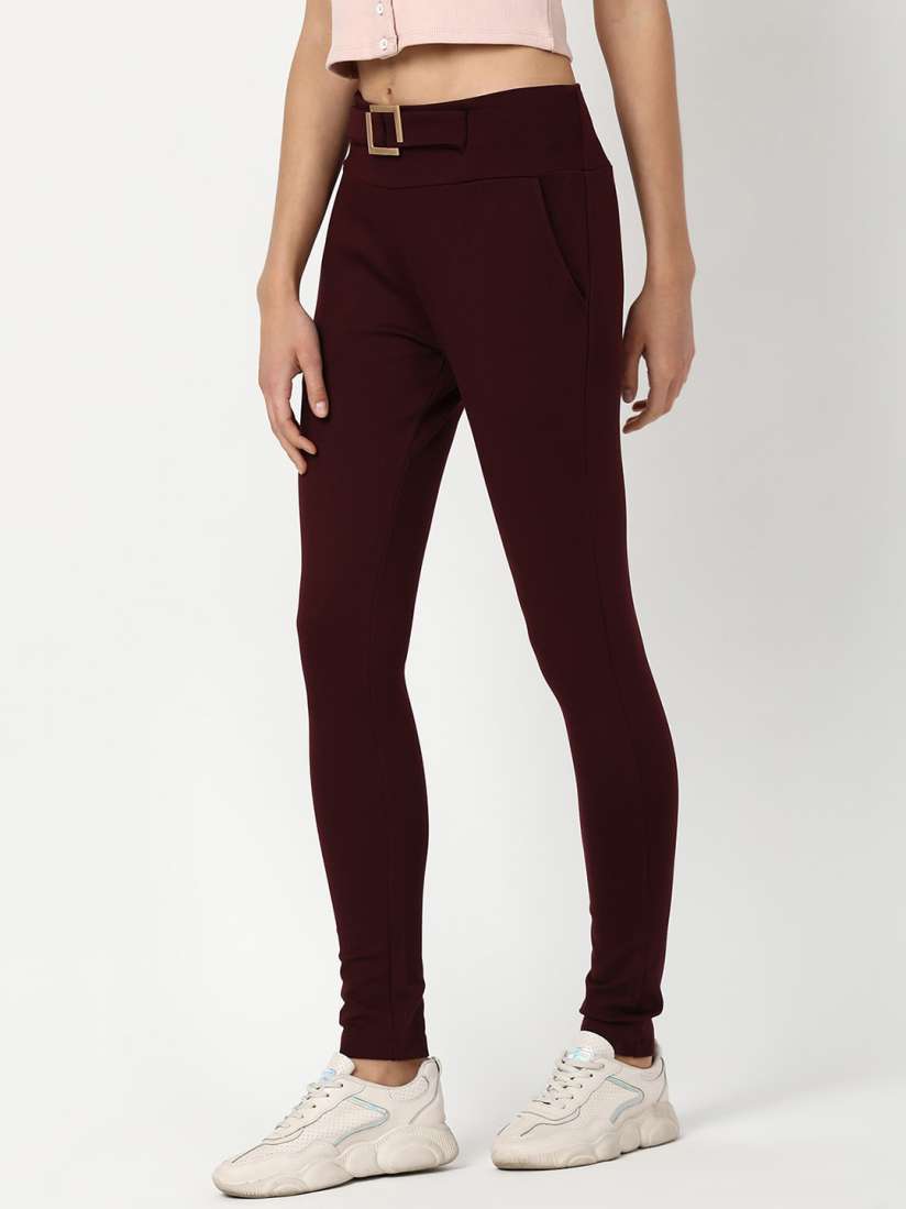 Maroon jeggings 2025