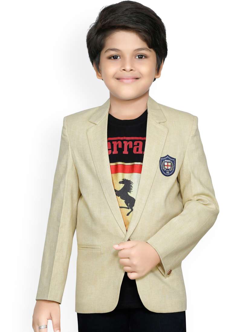 Buy RIKIDOOS Boys Cream Colored Solid Comfort Fit Single Breasted Blazer Blazers for Boys 14770166 Myntra
