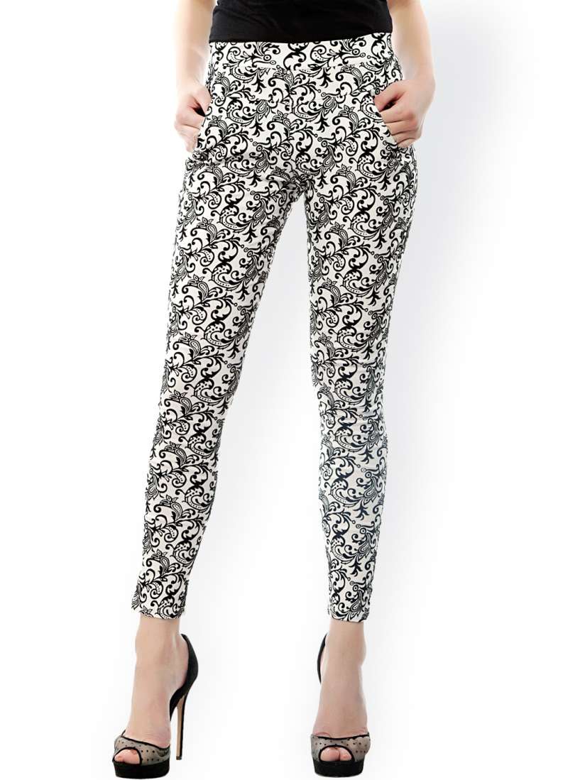 Printed jeggings myntra shop